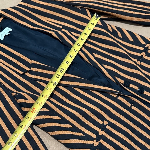 Striped Black and Orange Blazer - Picture 12 of 14